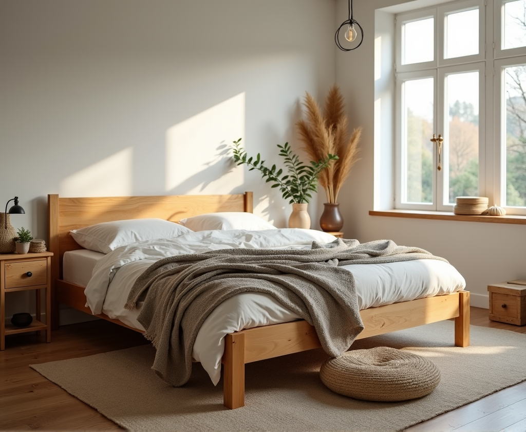 วิธีเลือกเตียงไม้แท้เพื่อการนอนหลับที่ดีและบรรยากาศอบอุ่นในห้องนอน